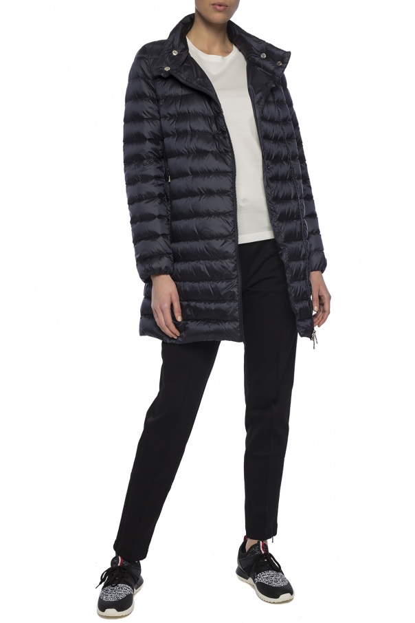 Shop Moncler Navy Down Berlin Coat In 778 Navy Shop Moncler Navy Down Berlin Coat In 778 Navy